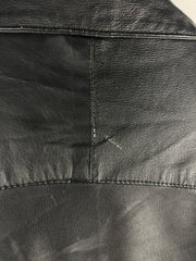 Vintage 90s Personal Choice Black Leather Bomber Jacket