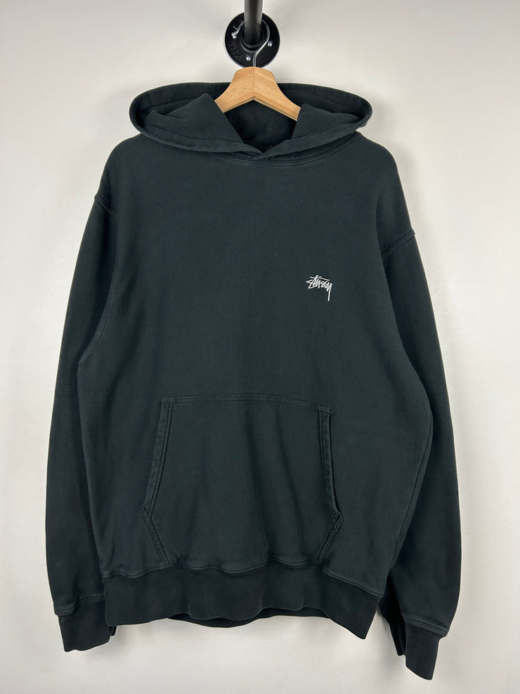 Stussy Script Embroidered Black Hoodie