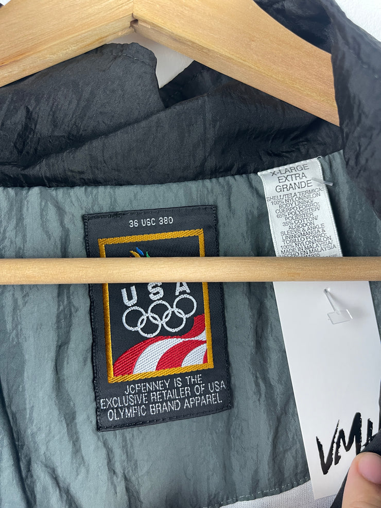 Vintage 90s USA Olympics Black & Blue Windbreaker