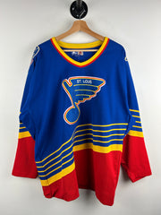 Vintage 90s NHL Starter St Louis Blues Blue Hockey Jersey