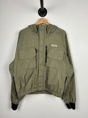 Vintage Columbia PFG Multi Pocket Olive Shell Jacket