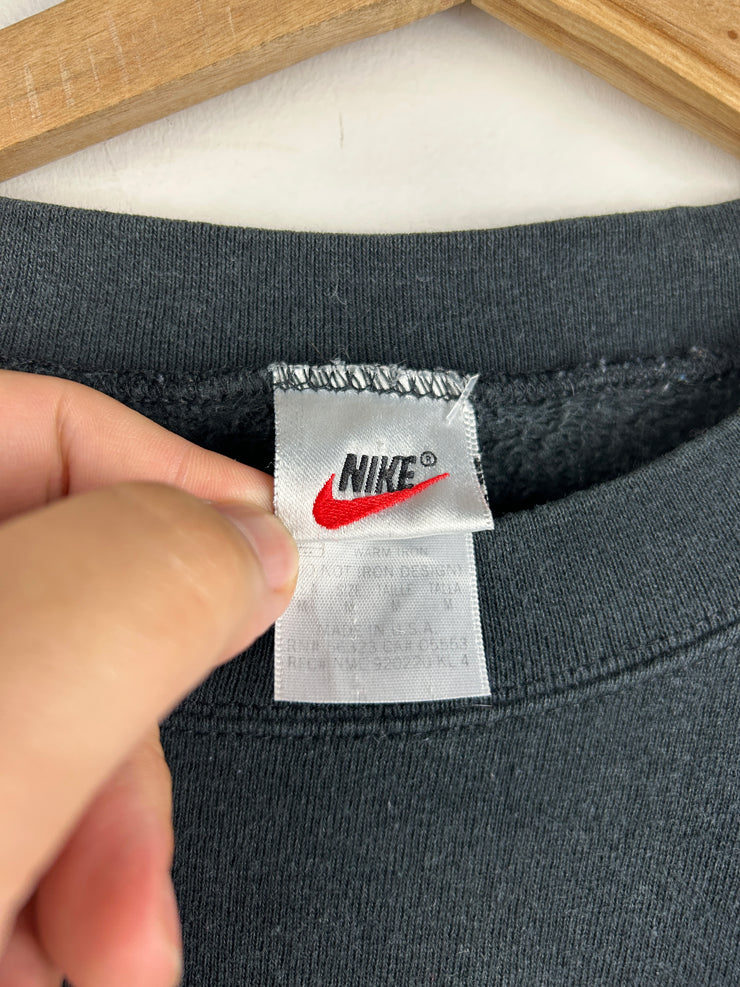 Vintage 90s Nike Big Swoosh Black Crewneck