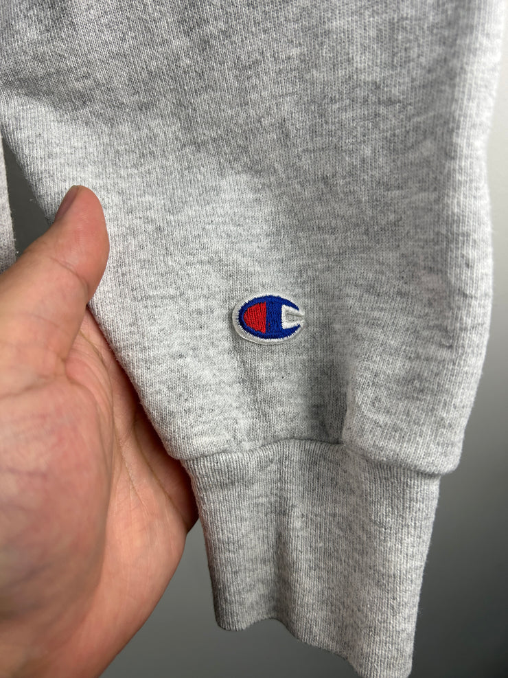 Vintage 90s Champion Iowa Embroidered Grey Crewneck