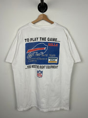 Vintage 90s NFL Buffalo Bills Credit Card White Tee