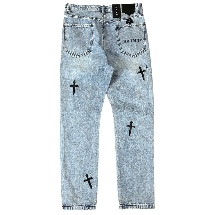 Saint Morta Daggers Blue Denim Jeans