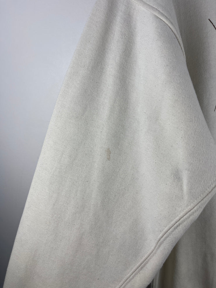 Vintage Croft & Barrow Golf Embroidered Cream Crewneck
