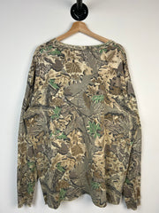 Vintage 90s Walls Real Tree Camo Distressed Long Sleeve