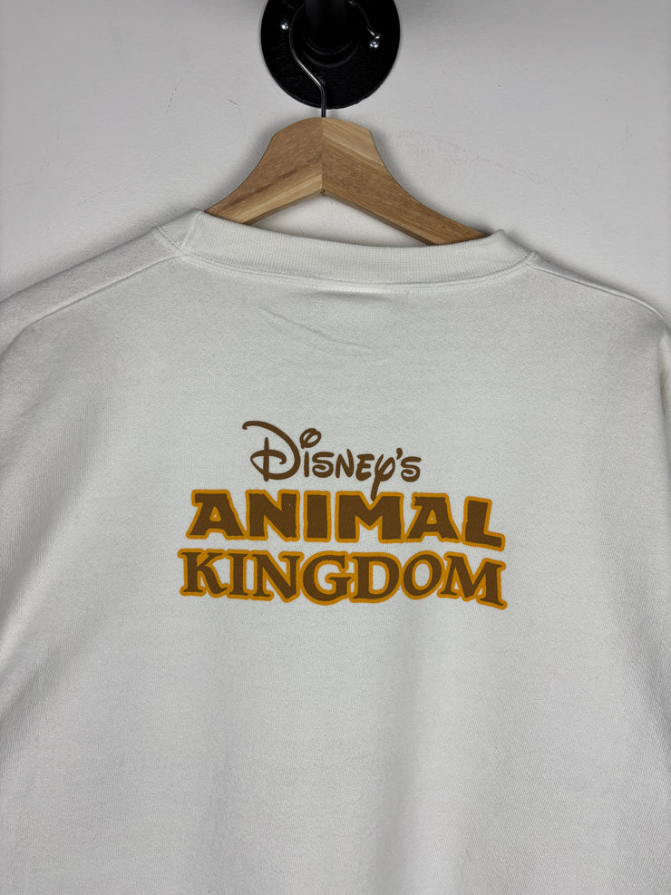 Vintage 90s Disney Animal Kingdom White Crewneck