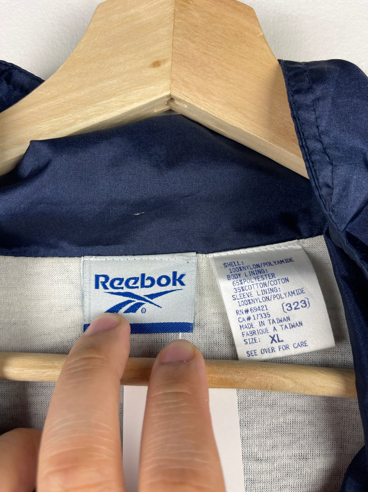 Vintage 90s Reebok Navy & Green Windbreaker
