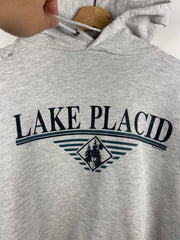 Vintage 90s Lake Placid Grey Hoodie
