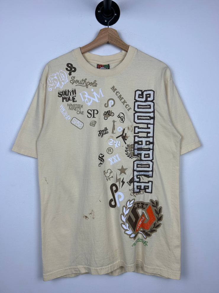 Vintage Y2K South Pole Cream Tee