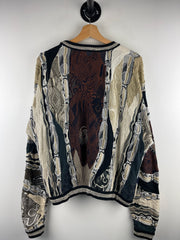 Vintage 90s Coogi 3D Knit Earth Tone Sweater