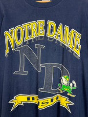 Vintage 90's Notre Dame Irish Navy Tee