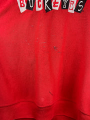 Vintage 90s Ohio State University Buckeyes Embroidered Red Crewneck