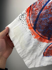 Vintage 90s Duke Blue Devils Basketball All Over Print White Tee
