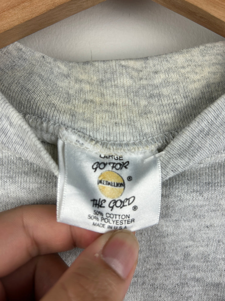 Vintage 90s Dog Art Grey Crewneck