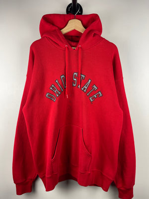 Vintage 90s Jansport Ohio State Spellout Red Hoodie