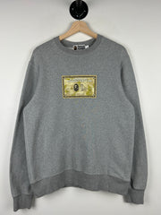 Bape X OVO FW21 Card Grey Crewneck