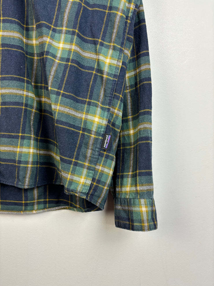 Vintage Patagonia Button Up Plaid Blue Flannel Shirt