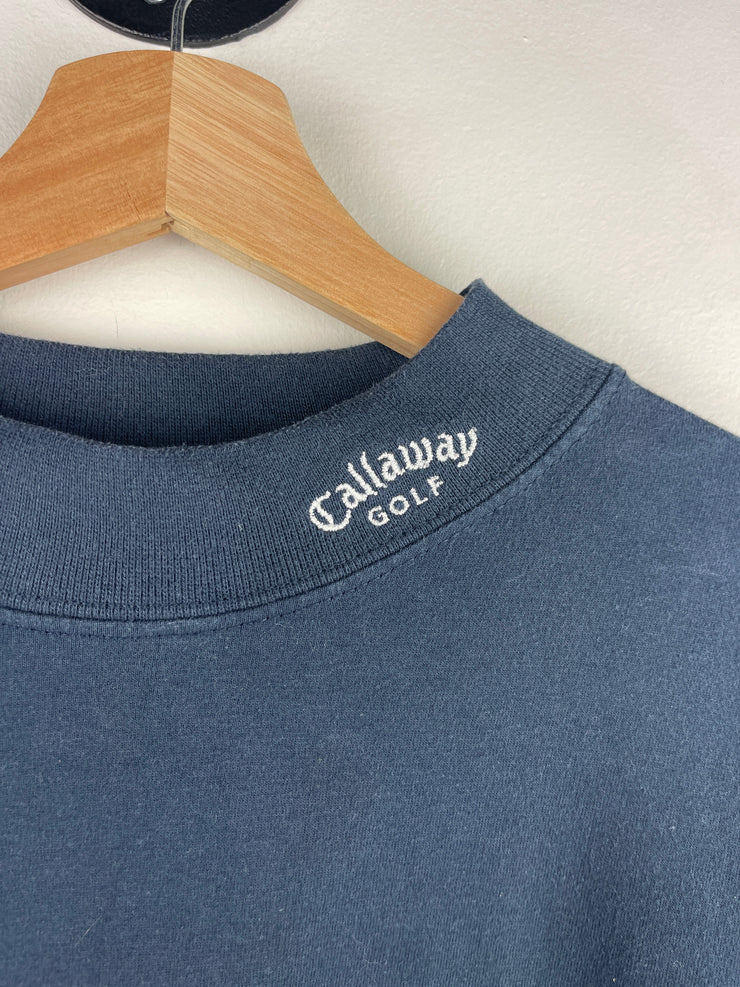 Vintage Callaway Golf Navy Mock Neck Long Sleeve