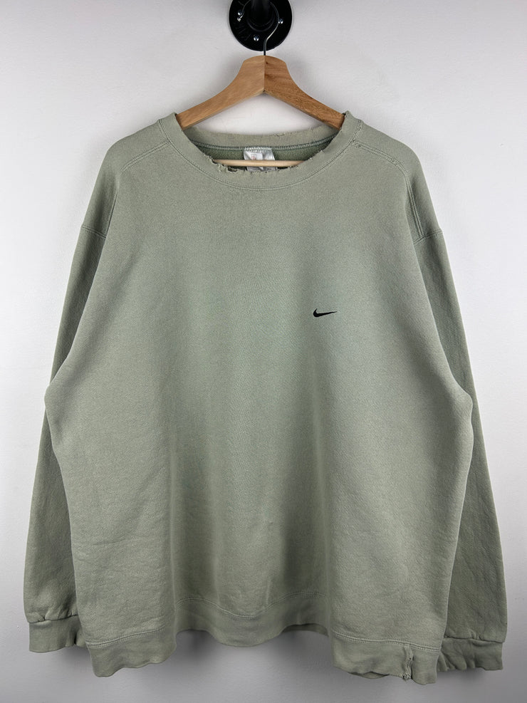 Vintage 90s Nike Mini Swoosh Pistachio Crewneck
