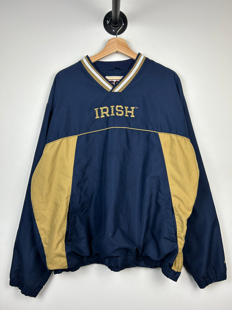 Vintage Notre Dame Irish Navy Pullover Windbreaker