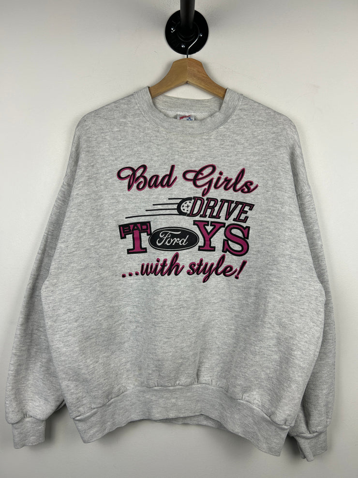 Vintage 90s Bad Girls Ford Grey Crewneck