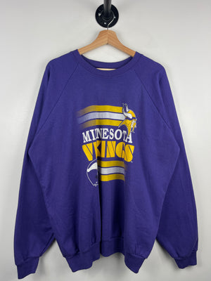 Vintage 90s NFL Minnesota Vikings Purple Crewneck