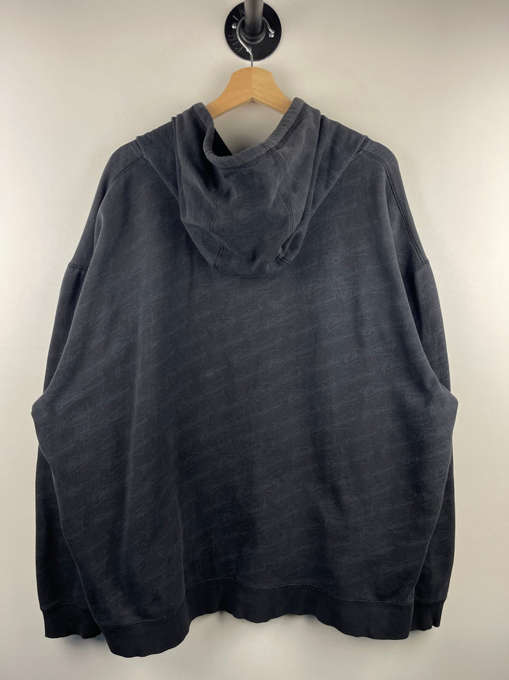 Vintage Budweiser Beer Embroidered All Over Print Black Hoodie