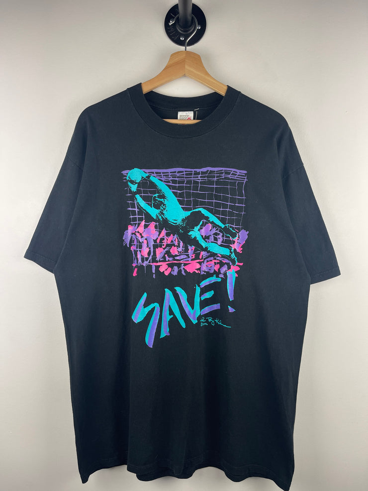 Vintage 90s Volleyball Save! Black Tee