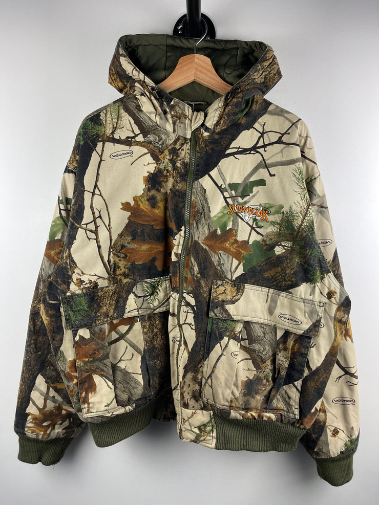 Vintage Scentlok Real Tree Camo Hooded Hunting Jacket
