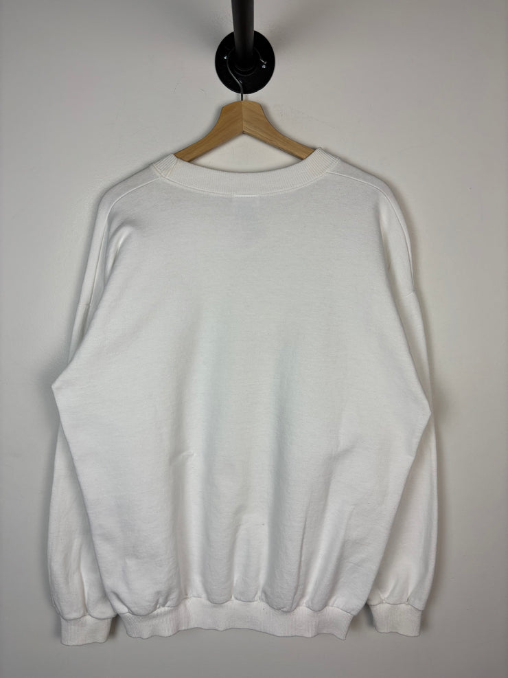 Vintage 1998 High Tech Redneck White Crewneck