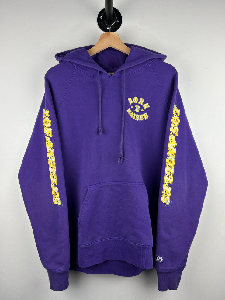 Born X Raised NBA New Era Los Angeles Lakers Purple Hoodie