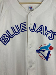 Vintage 80s MLB Russell Athletic Toronto Blue Jays White Baseball Jersey