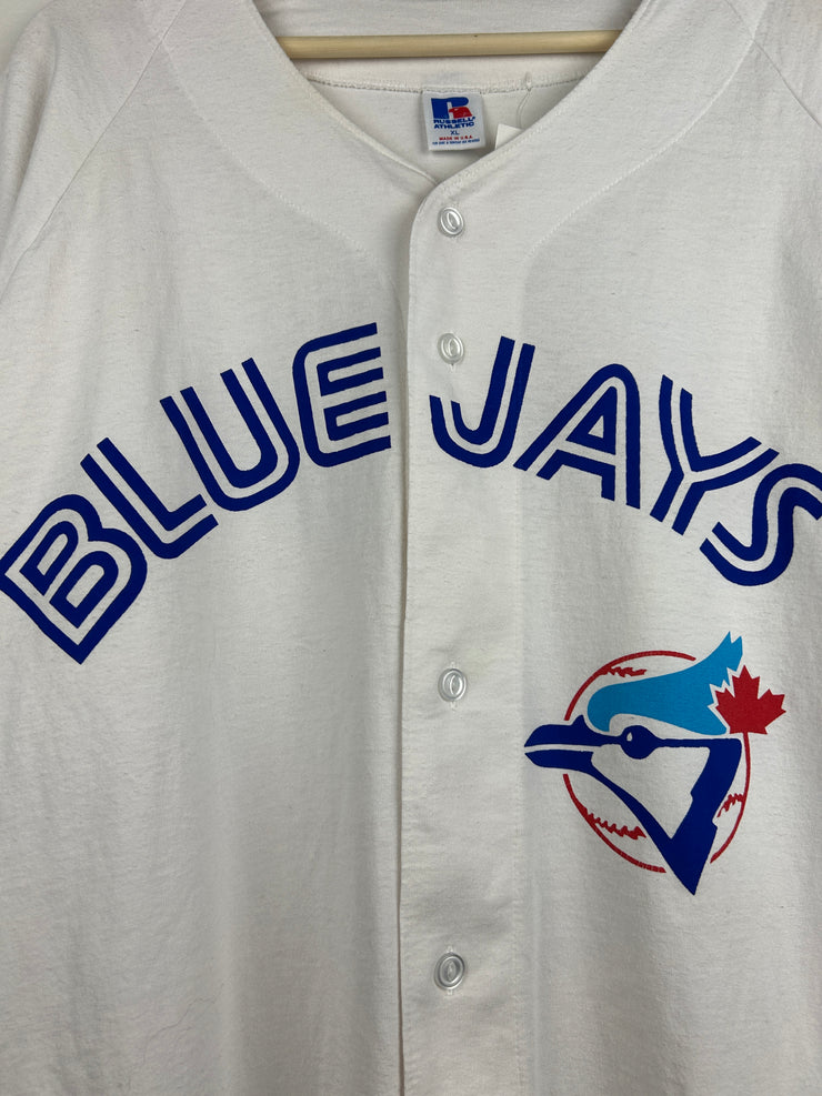 Vintage 80s MLB Russell Athletic Toronto Blue Jays White Baseball Jersey