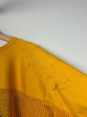 Vintage 90's Reebok Zeeland Cropped Mesh Yellow Football Jersey