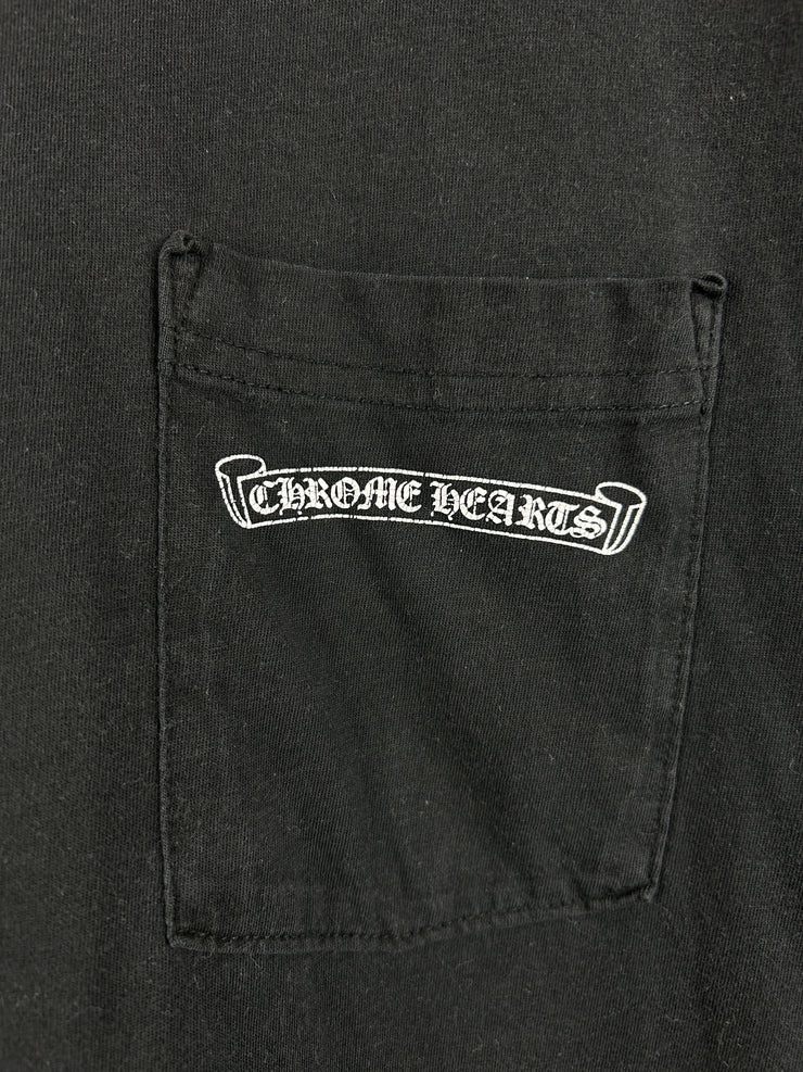 Chrome Hearts Shoulder Logo Spellout F*ck You Black Tee