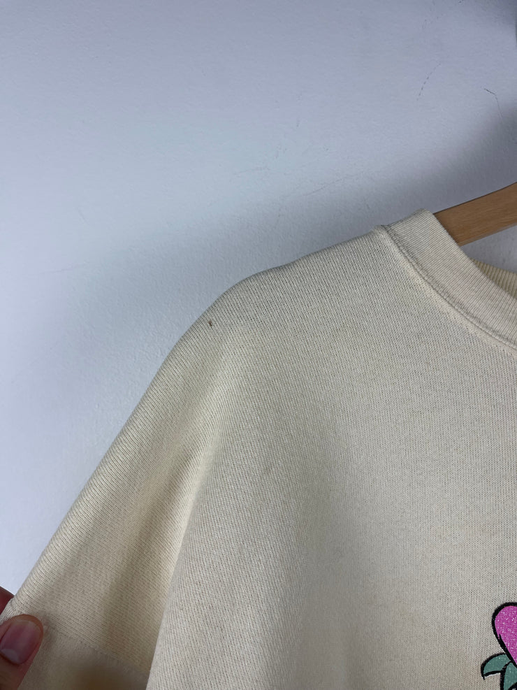 Vintage 90s Winnie The Pooh Flowers Yellow Crewneck