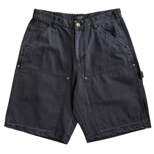 Bread & Denim Washed Black Double Knee Shorts