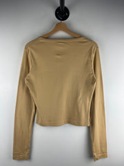 Vintage Y2K Mecca Women's Beige Long Sleeve