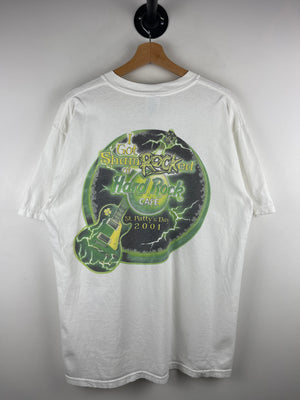 Vintage 2001 Hard Rock Café New York St Pattys Day White Tee