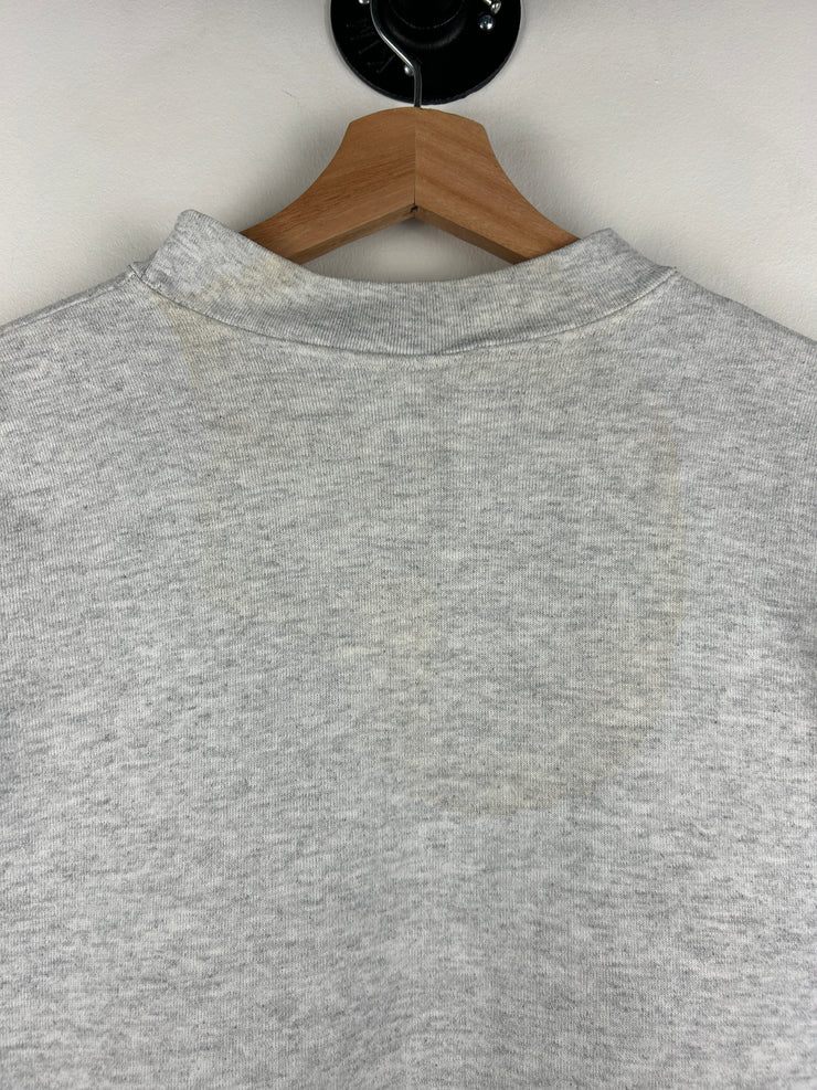 Vintage 90s Dog Art Grey Crewneck