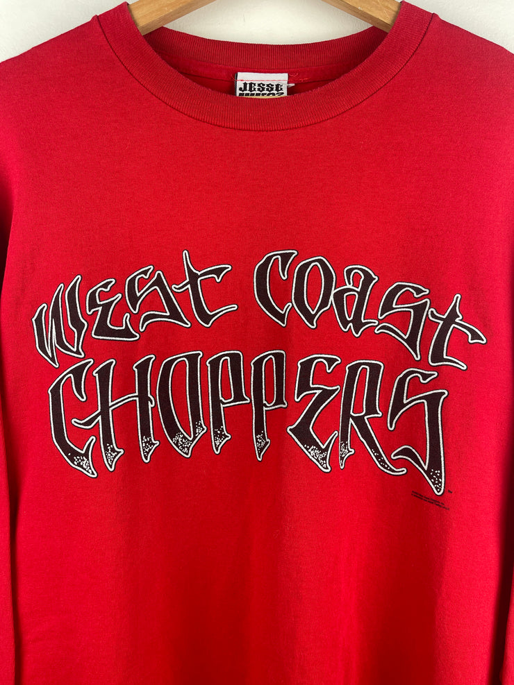Vintage 2003 West Coast Choppers Choppers For Life Red Long Sleeve