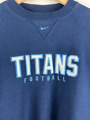 Vintage NFL Nike Tennessee Titans Embroidered Navy Crewneck