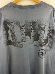 Vintage 90s Marlboro Country Store Cowboy Boots Faded Blue Tee