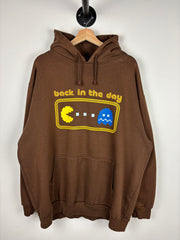 Vintage Pac Man Back In The Day Brown Hoodie