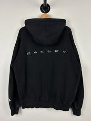 Vintage 90s Oakley Software Spellout Black Hoodie