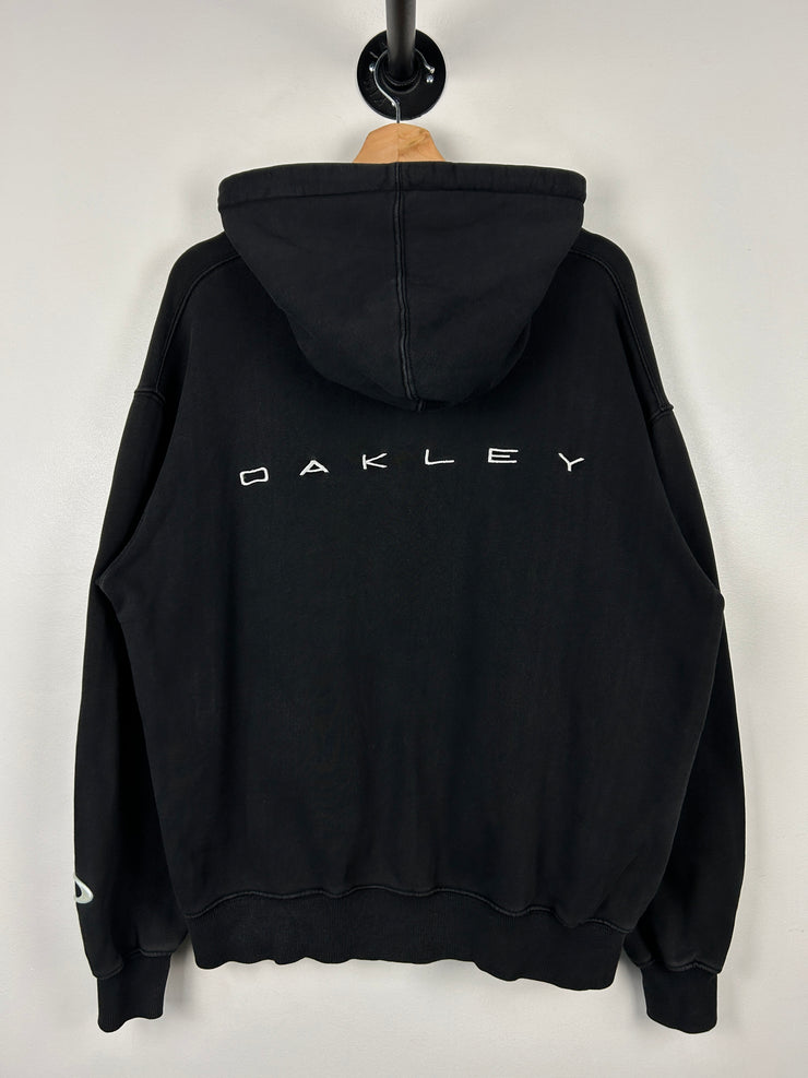 Vintage 90s Oakley Software Spellout Black Hoodie