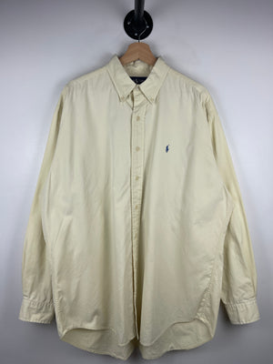 Vintage 90s Polo Ralph Lauren Blake Yellow Long Sleeve Button Up Shirt