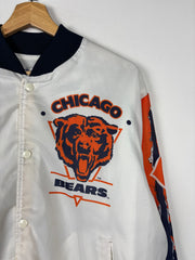 Vintage 90s NFL Chalk Line Chicago Bears Fanimation Satin Bomber Jacket